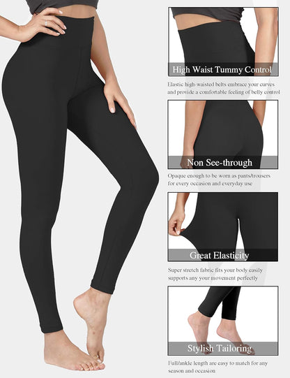 Creamlush High Waisted Leggings for Women Full Length & Capri