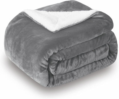 Cozy Sherpa Fleece Throw Blanket