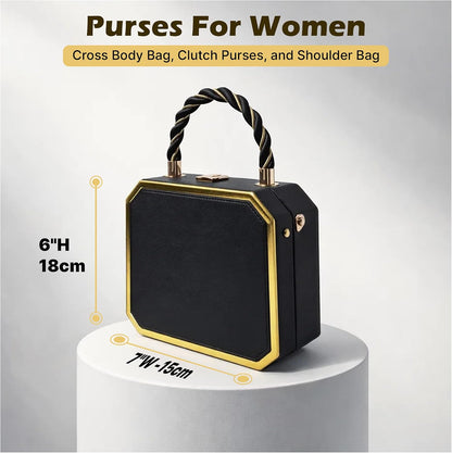 Faux Leather Trendy Crossbody Shoulder Bag