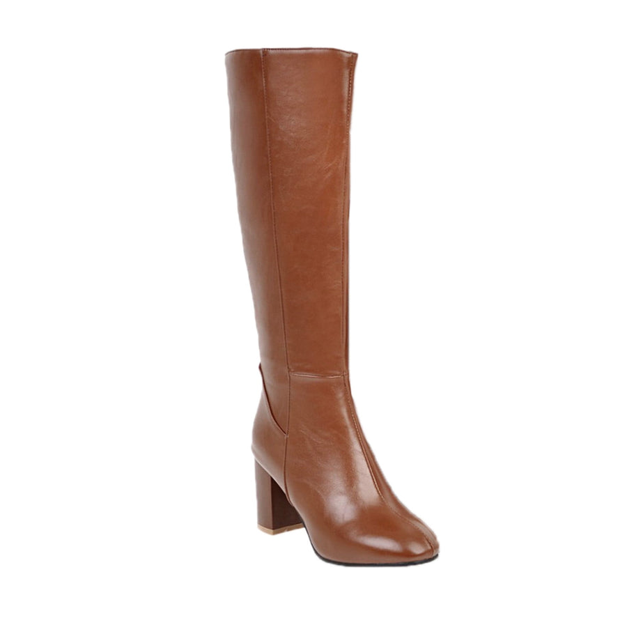 70s Style Chunky Platform Knee High Boots