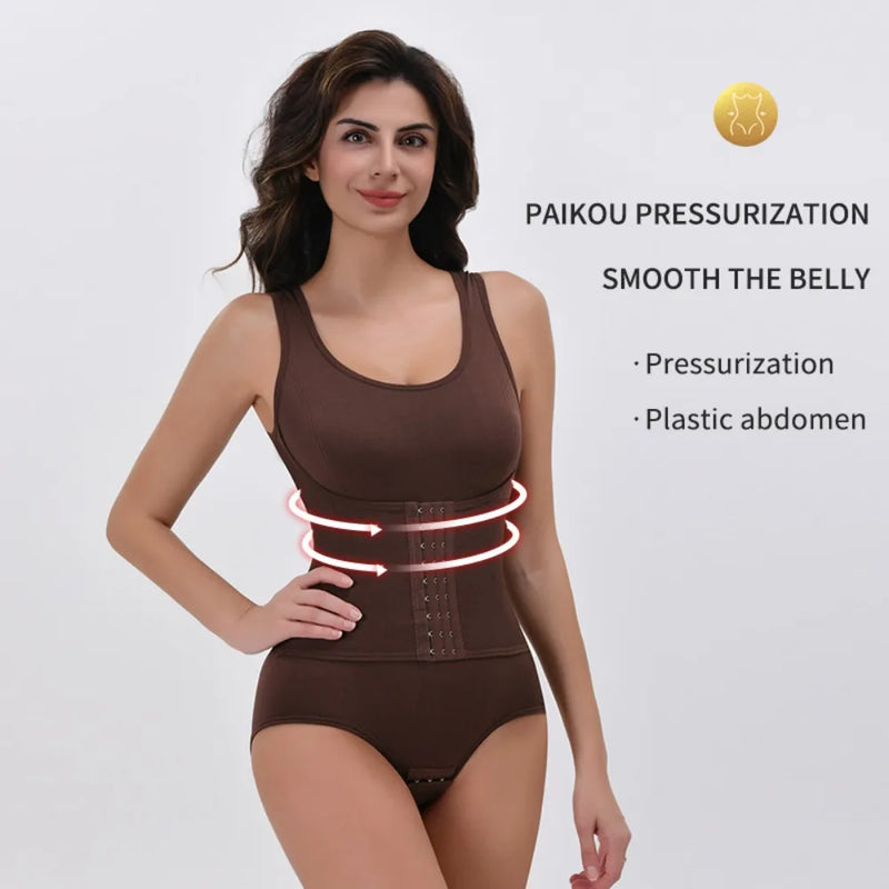 Plus Size Shapewear Bodysuit - High Waist Tummy Control Corset with Adjustable Straps Shapers Woman (Black/Beige, XL-5XL) - The Fashion Carts