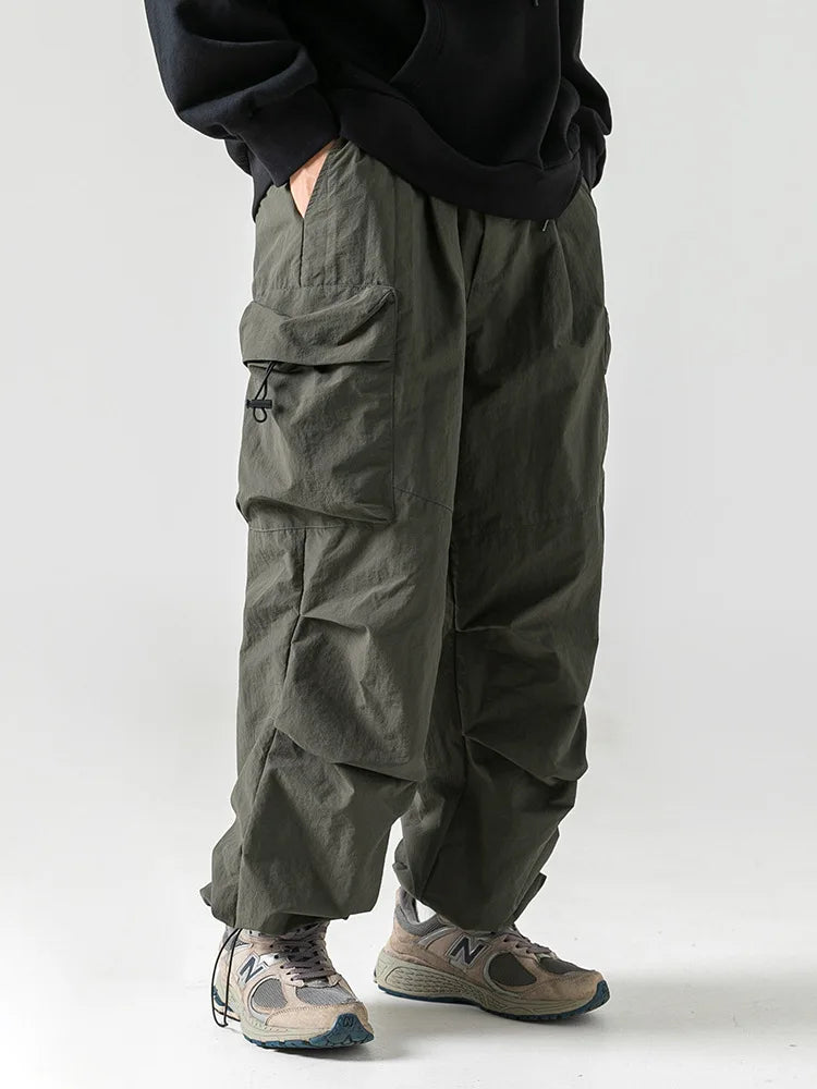 New Trendy New Men's Spring/Summer Breathable Outdoor Cargo Parachute Pants Leisure Hiking Mountaineering Water-resist Pants - The Fashion Carts