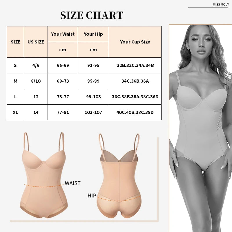 Shapewear Bodysuit for Women Tummy Control Butt Lifter Panties Waist Trainer Stomach Body Shaper Slimming Underwear Girdles - The Fashion Carts
