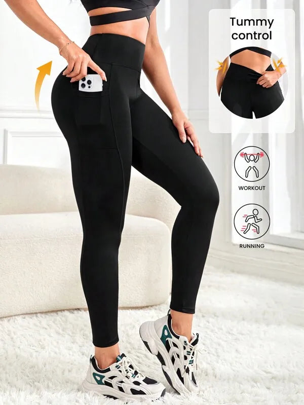 Women's high-waisted pocket leggings