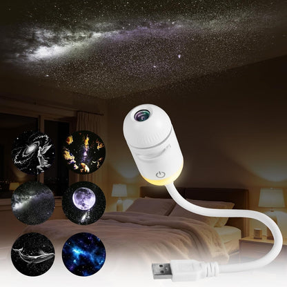 2-in-1 Galaxy Star Projector Night Light