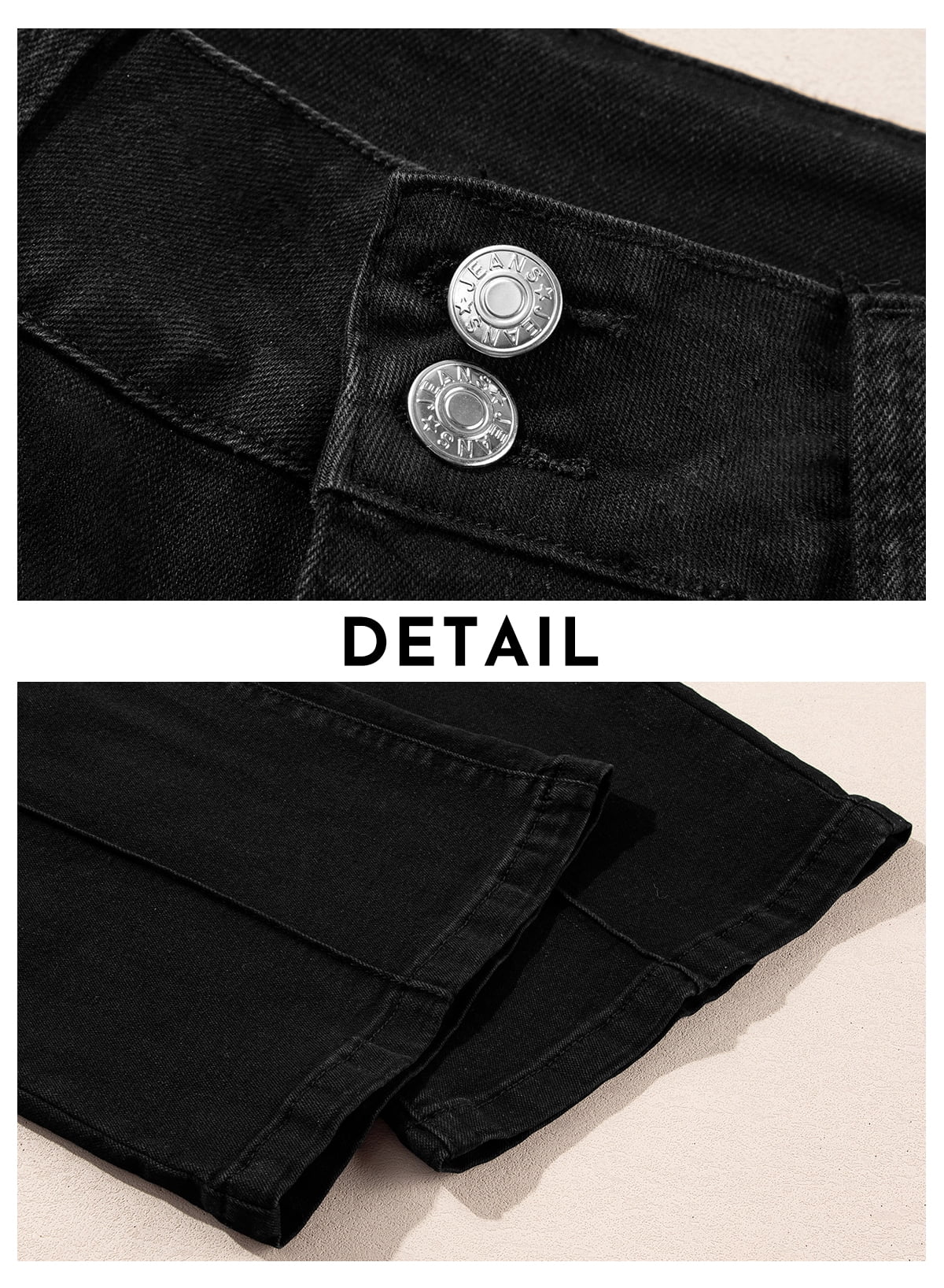 High-Waisted Baggy Wide Leg Stretch Jeans