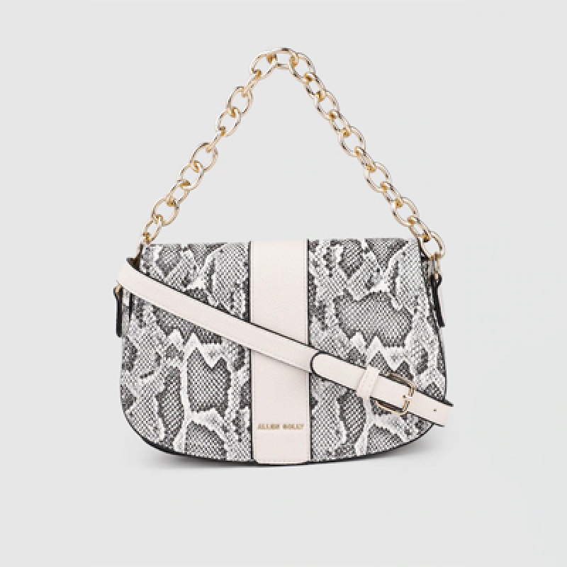 Black & White Textured Satchel