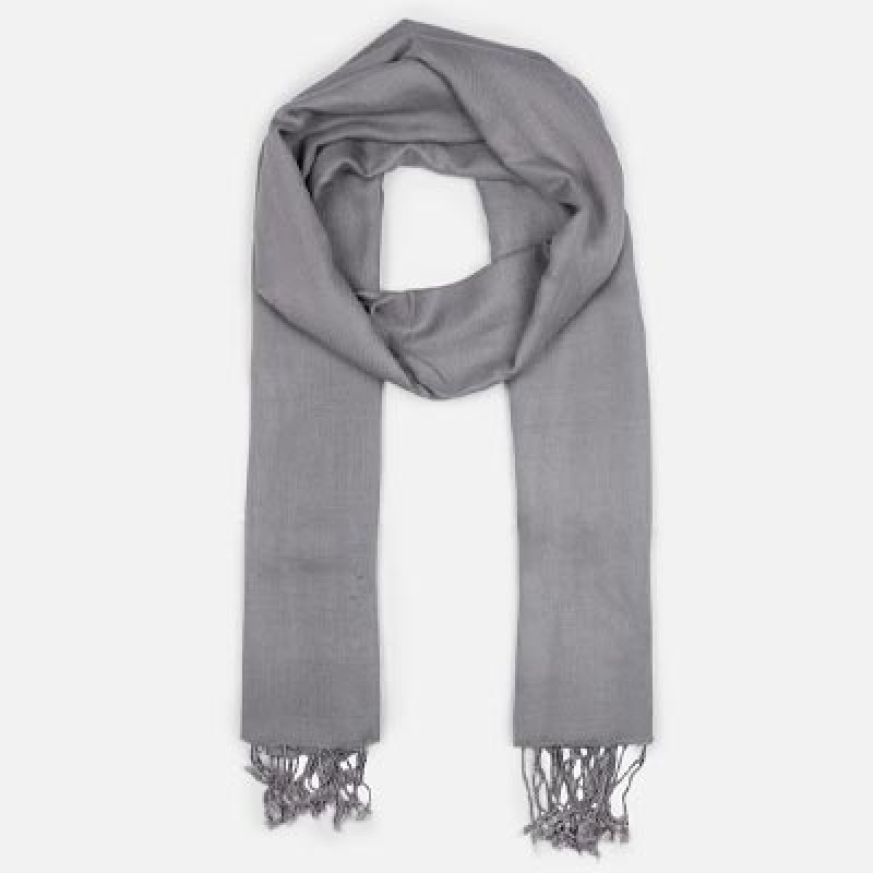 Men Grey Woven Design Stole