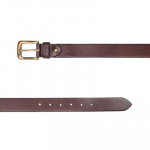 Men Brown Textured Leather Casual Belt