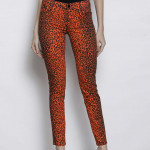 Women Red & Black Skinny Fit Animal Printed Stretchable Jeans