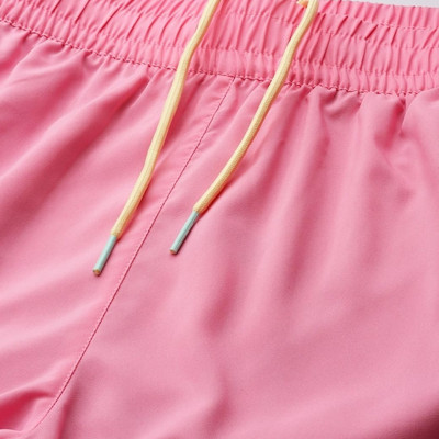 Men Pink Solid Swim Shorts
